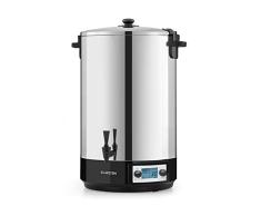 Klarstein KonfiStar 50 Digital - Olla para hacer mermeladas, caldera de cocción, termo para bebidas, 50 litros, 2500 W, 30-100 °C, programable, conserva el calor, tapa con cierre, acero inoxidable