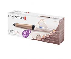 Remington PROluxe CI91X1 - Rizador de pelo, Pinza de 25-38 mm, Cerámica Avanzada GripTech, Digital, Rosa