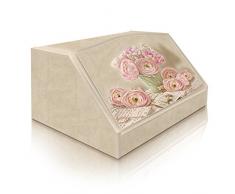 Lupia Caja para pan, estilo rústico, diseño de cartas románticas, , madera, 30 x 40 x 20 cm