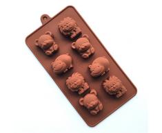 JasCherry Moldes de Silicona para Tartas, Chocolate, Caramelo, Jalea y Hielo - Serie Animal #2