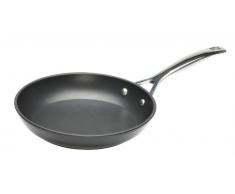 Le Creuset Sartén Baja de Aluminio Antiadherente, Libre de PFOA, para Todas Las Fuentes de Calor, Incluso la inducción, Antracita/Plateado, Anodizado, Negro, 28 cm
