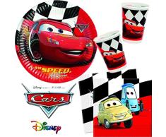 40 piezas Juego platos + servilleta + taza cars Red Jardín infantil de comidas Cartón Escuela Plato Vajilla para niños fiesta de cumpleaños infantil Decoración Decoración Fiesta Niño Infantil redondo desechables kinderfest