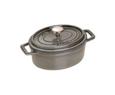 STAUB Cocotte Ovalada, Hierro Fundido, Gris Grafito, 15 cm