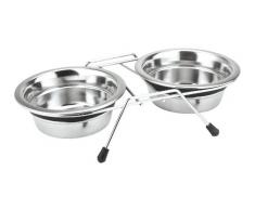 Nobby doble cuenco acero inoxidable silencioso Diner