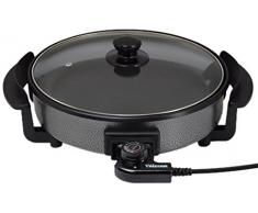 Tristar PZ-2963 – Paellera, Sartén Eléctrica Multifunción con Tapa de Cristal, Diámetro 30 cm, Profundidad 4 cm, Recubrimiento Antiadherente, 1500 W, Termostato Ajustable y Extraíble