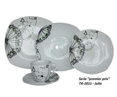 Topkapi Premier Prix Serie – 30 Piezas Porcelana Vajilla Julia TK de 1011, para 6 Personas