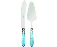 Bugatti ALC7M-N4220/21 Aladdin - Juego de paleta y cuchillo para servir tartas, acero y plástico ABS (30,5 x 14 x 3 cm), color azul cielo
