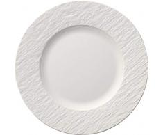 Villeroy & Boch Manufacture Rock Plato de desayuno, 22 cm Porcelana Premium, Blanco