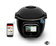 Moulinex Cookeo Touch - Olla inteligente de alta presión WiFi Touch Connect Negro