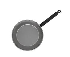 IMEX EL ZORRO El Zorro 63072-Sartén Honda Pulida, Mango, Esmaltado, Gris, 24 cm