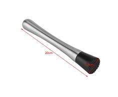 2 Pcs Coctel Muddler Barra de Acero Inoxidable Stick Mojito Masher Mezclador de Frutas Ideal Bartender Herramientas para Bar Socialme-EU