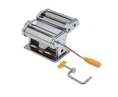 axentia - Máquina manual para hacer pasta casera, pasta maker para lasañas, tallarines, tagliatelles o espaguetis - con 3 rodillos - 9 grosores diferentes de pasta