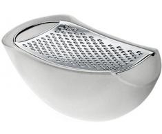 Alessi Parmenide - Rallador con con compartimiento para el queso, resina termoplÃ¡stica y acero inoxidable, color hielo