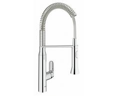Grohe K7 - Grifo de cocina, caño medio alto, cabezal profesional, acabado Grohe StarLight (Ref. 31379000)