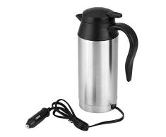 Hervidor de agua eléctrico - 750ml 12V del coche de acero inoxidable de mechero Calefacción Hervidor Taza eléctricos termos de viaje for la Leche de agua for preparar té café