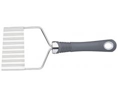 Kitchencraft profesional Crinkle cortador de patatas Chip con mango, 21,5 cm (8,5 cm), color gris