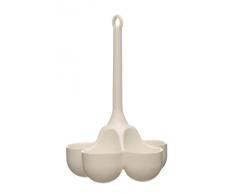 Premier Housewares - Huevera/cocedor para 5 huevos (silicona, 20 x 13 x 13 cm), color blanco