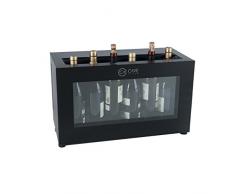 Cavevinum CV-7 Expositor de Barra para Vinos Tintos, Acero Inoxidable, Negro, 55x26x33 cm