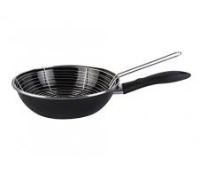 Desconocido Magefesa Black Sartén freidora, Acero Vitrificado, Negro, 26 cm