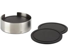 ZACK JGO. 6 POSA Vasos con Soporte, Silicona, Acero Inoxidable, 0 cm