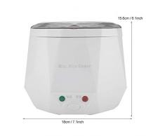 hornillo de arroz para coche olla eléctrica Portátil Multifuncional del arroz hornillo para camiones, 24 V 140 W, 1.6 L Bianco