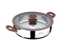 San Ignacio Granito Cacerola, Acero Inoxidable, Gris, 28 cm (tartera)