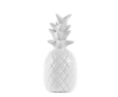 Homevibes Piña Decorativa De Ceramica Blanca. Figura Decorativa Moderna Centro de Mesa de 15 cm Alto