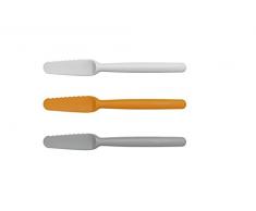 Fiskars Set de cuchillos de desayuno, 3 unidades, PlÃ¡stico, Blanco/Naranja/Gris, Functional Form, 1016121