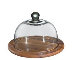 Zassenhaus 55863 Quesera con Tapa de Cristal, Acacia 25 cm