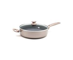 GreenPan cc000791 – 001 sartén + Tapa Vidrio, Aluminio, Bronce, 28 cm