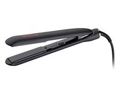 GAMMAPIU Professional Plancha Para El Cabello Donna+, 100% Made In Italy, Hierro, Cerámica Polvo De Diamante, Efecto Liso Largo, 3 Temperaturas Ajustables, Calentamiento, Apagado Automático