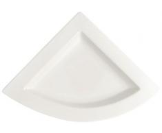 Villeroy & Boch NewWave 1025252659 Plato Triangular 22 x 22 cm, de Onduladas Formas, Porcelana, Blanco