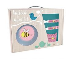 Baggy-Set Desayuno melamina Abejita 5pz, Color, Talla (Fabricante AST0455)