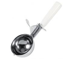 Cocina Hielo Ball Cuchara Acero inoxidable Fruta tartas Postre Helado Pala Galletas Melones Cuchara suave silicona asas disparador lanzamiento cucharadas lavavajilla