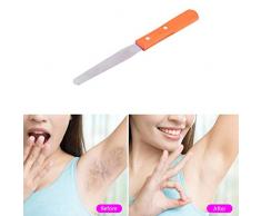 ANGGREK Espátula de Cera Recta Reutilizable de Metal Reutilizable Espátula de Cera Mango de Madera Palo Artesanal para depilación Corporal/Crema para Pasteles