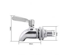 Vicloon Grifo Dispensador Acero Inoxidable, 304 Dispensador De Repuesto De Acero Inoxidable Barril Grifo, Acero Inoxidable Barril Grifo, Espiga Grifo Dispensador de Cerveza - 12mm