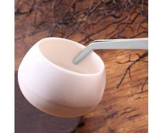 VORCOOL 2 piezas de pinzas rectas y curvas pinzas pinzas de alimentación de acero inoxidable para la cocina alimentos reptiles serpientes lagartos araña - plata