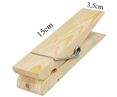 Pinza de ropa de madera natural GRANDE, l. 15 cm, A: 3,5 cm, abedul, 1ud