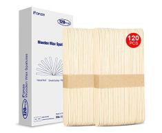 iFanze Depilación con cera Kits Espátulas de Madera Grande Depilación con cera Depilación Cera Piezas para Cera Depilación, Cera Caliente Depilacion, Espátulas de Artesanía de Madera,120PCS