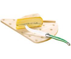 Laguiole Jean Dubost 61626 - Tabla para quesos y cuchillo (29 x 3 x 22 cm, tabla de madera, cuchillo de acero inoxidable)