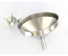 Fackelmann Embudo con Filtro 14Cm, Acero Inoxidable, 14,5x13,5cm