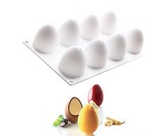 OUNONA 8 molde de huevo de la rejilla molde de la torta herramientas de la hornada del silicón para la mousse de la gasa torta caramelo de chocolate