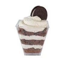 Tiny Temptations Pack de 20 Elegantes Vasos de Postre de plástico Trenzados, Transparentes (170 ml)