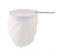 sourcing map Manija del Filtro del Tamiz del Paño del Café del Té del Café De La Manija del Acero Inoxidable Bolso Los 20Cm De Diámetro