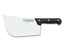 3 Claveles - Cuchillo de carnicero o piqueta de 4mm de espesor de hoja, tamaño 28 cm