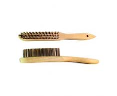 Jaz - Cepillo Manual Acero Pua Plana Con Mango 4 Hileras Ms 9400T Ja