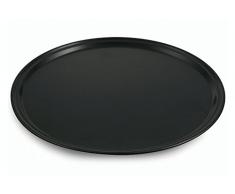 VILLA DESTE Cook Bandeja para Pizza de Acero, en Negro, Diámetro 32,5cm/Altura 1,5cm