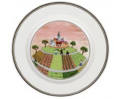 Villeroy & Boch Design Naif Plato para Pan Agricultor de DiseÃ±o ClÃ¡sico con Alegre decoraciÃ³n, Porcelana, Rojo, 17 cm