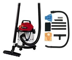 Einhell TC-VC 1812 S - Aspirador en seco y húmedo, 1250 W, 220-240 V, 50 Hz, 180 mbar, 78 dB (A), 12 l