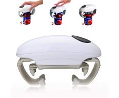 Moliies Abridor automático de jarras Abridor automático de latas Abridor de Botellas eléctrico en Lata Abrelatas Jarra Herramienta de Cocina(Blanco)